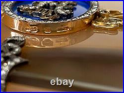 Faberge Imperial Russian 14k Gold, Diamond & Enamel Agate Box Circa 19-20th C