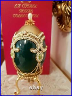 Fabrege Antique Imperial Russian Faberge Goose egg Music Jewelry box 24k Gold HM