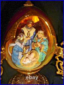 Franklin Mint & House of Faberge Ltd Ed We Three Kings Collector Egg! 