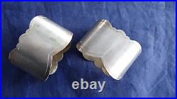 Great Pair Russian Antique Imperial 84 Silver Gold Wash Engraved Napkin Rings