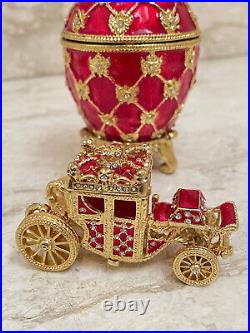 Handmade Imperial Russian Faberge egg & Gold bracelet Graduation gift for son