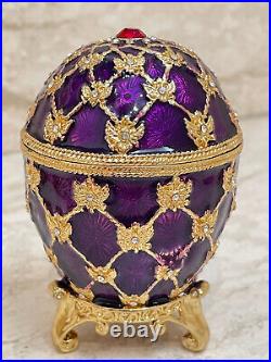 Handmade Russian Faberge egg Imperial egg & Gold bracelet 280Swarovski Handset