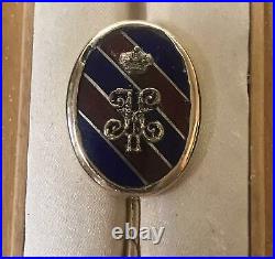 Imperial Faberge 14k Gold Enamel Lapel Pin-Awarded by Tsar Nicholas II