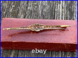 Imperial Faberge 18k 72 Solid Gold F. A. Lorie Rose Cut Diamonds Brooch