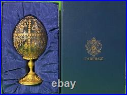 Imperial Faberge Gatchina Palace Hand Cut Crystal Egg In Box withCOA