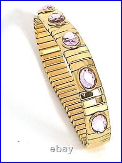 Imperial Pink Egg Russian Guilloché Enamel Egg & bracelet 24k GOLD HANDMADE gift