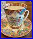 Imperial Porcelain Cup Saucer Gold Lomonosov Colorful Gold