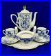Imperial Russia Francis Gardner Porcelain Factory Blue White Coffee Service for2