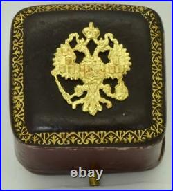 Imperial Russian 14k gold&1.5ct Rose cut Diamond ring for Grand Duchess Olga. Box