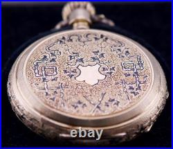 Imperial Russian 18k Gold Enamel Pocket Watch-Grand Duchess Olga Alexandrovna