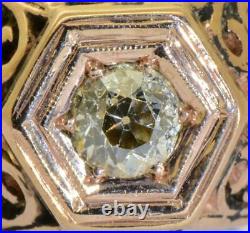 Imperial Russian 18k gold &0.5ct Diamond ring by August Hollming c1908. Boxed