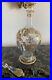 Imperial Russian Antique Crystal Wine Decanter 1880s Victorian Gold Ornament