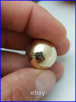Imperial Russian Faberge 14k Gold 56 Nephrite Jade Egg Pendant Michael Perkhin