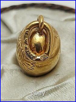 Imperial Russian Faberge 84 Silver Gold Plate 300 Years Romanovs Egg Pendant