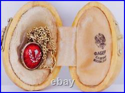 Imperial Russian Faberge Easter Egg Pendant 14k Gold Diamond Enamel Box c1890's