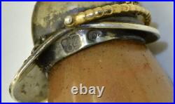 Imperial Russian Faberge Easter Egg Pendant 14k Gold Silver Jasper Guard Helmet