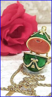 Imperial Russian Faberge Egg Diamond Olive Wreath 24k Gold Graduation Daughter