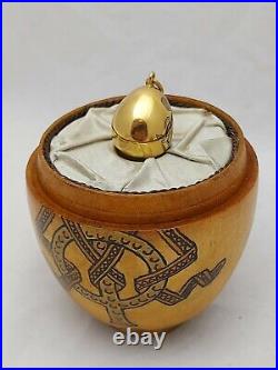 Imperial Russian Faberge Enamel Gild Silver Egg Pendant Maria Feodorovna