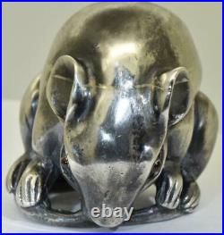 Imperial Russian Faberge Jewelled Silver Gold Rubies Mouse Figurine Paperweight