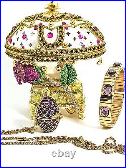 Imperial Russian Faberge egg ONE OF A KIND Handcarved 24k GOLD Music SET for her