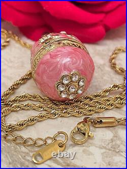 Imperial Russian Faberge egg Pink Jewelry SET Daughter Birthday present Fabergé