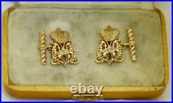 Imperial Russian Faberge gold, Diamonds&enamel cufflinks set. Awarded by Empress