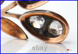 Imperial Russian Georgian Gherries Earrings 56 /14K Gold 2.25 ct Diamonds / 7gr