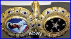 Imperial Russian Gold Enamel Diamonds Pocket Watch-Awarded by Empress Alexandra