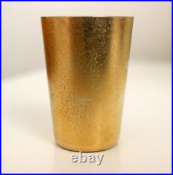 Imperial Russian Gold Plated Sterling Silver 875 Vodka Shot Glass Cup Engraved