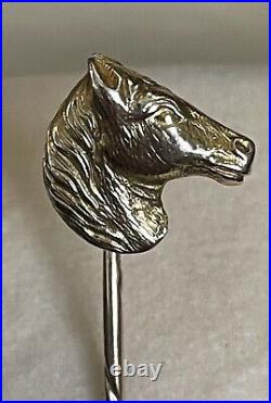 Imperial Russian Horse Head Stick Pin St Petersburg 56 (14kt) Faberge