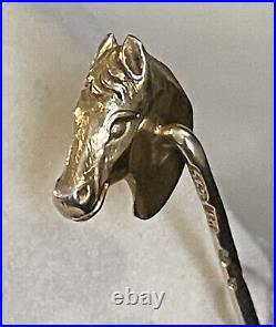 Imperial Russian Horse Head Stick Pin St Petersburg 56 (14kt) Faberge