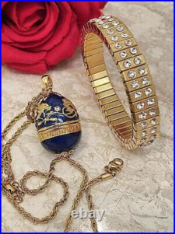 Imperial Russian Jewelry Faberge Egg Pendant Handmade Jewelry Set Fabergé egg