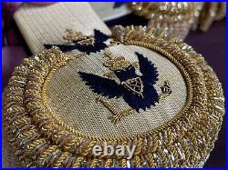 Imperial Russian Navy Vice-Admiral pair of gold eupallets 2 eagles 1820-1855 TOP
