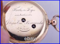 Imperial Russian Pavel Buhre 14k Gold Enamel Pocket Watch-Tsar Alexander II 1881