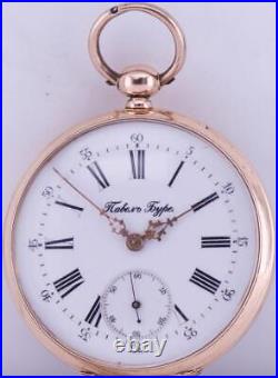 Imperial Russian Pavel Buhre 14k Gold Enamel Pocket Watch-Tsar Alexander II 1881