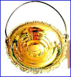 Imperial Russian Pure Silver Sterling with gold plated Inside Handle Basket Bowl