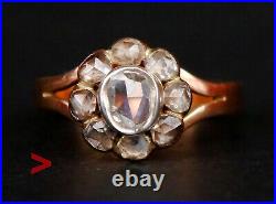 Imperial Russian Ring solid 56 /14K Gold 1.3 ctw Diamonds Ø 7.75 US /3.2gr