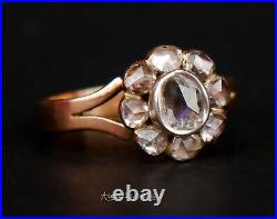 Imperial Russian Ring solid 56 /14K Gold 1.3 ctw Diamonds Ø 7.75 US /3.2gr