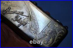 Imperial Russian Silver & 14k Rose Gold Ladies Evening Purse and Old Coin Inside