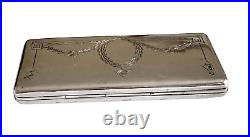 Imperial Russian Silver Purse Case With 14k Gold Application Circa 1917