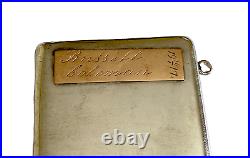 Imperial Russian Silver Purse Case With 14k Gold Application Circa 1917