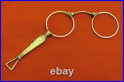 Imperial Russian Time Folding Lorgnette Gold Plated. End of the 19s Century