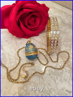 Imperial Russian jewelry Faberge Necklace Bracelet SET Bridal Shower Bride gift