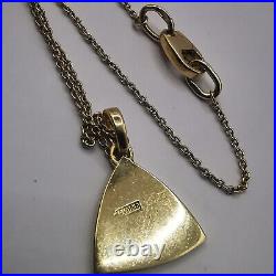 Imperial Soviet Gift Pendant Chain Cut 469 Gold 585 Hallmark Necklace 3.19gr 14k