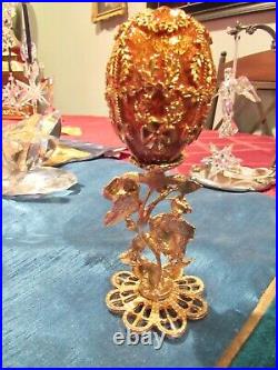Joan Rivers Autumn Gold Imperial Russian Portrait Egg with Stand