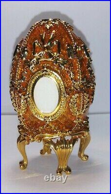 Joan Rivers Classic Imperial Treasures Gold and Orange Gold Photo Egg
