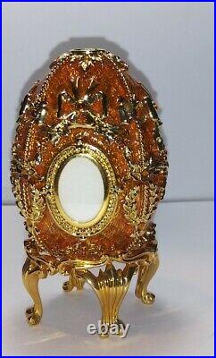 Joan Rivers Classic Imperial Treasures Gold and Orange Gold Photo Egg