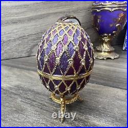 Joan Rivers Imperial Treasures Faberge Eggs, Phoenix Box, Gold Pin, & More