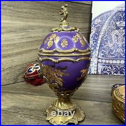 Joan Rivers Imperial Treasures Faberge Eggs, Phoenix Box, Gold Pin, & More