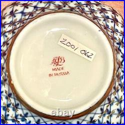 LOMONOSOV Russian Imperial Porcelain TEAPOT Cobalt Net 3 cup 22K Gold Blue NEW